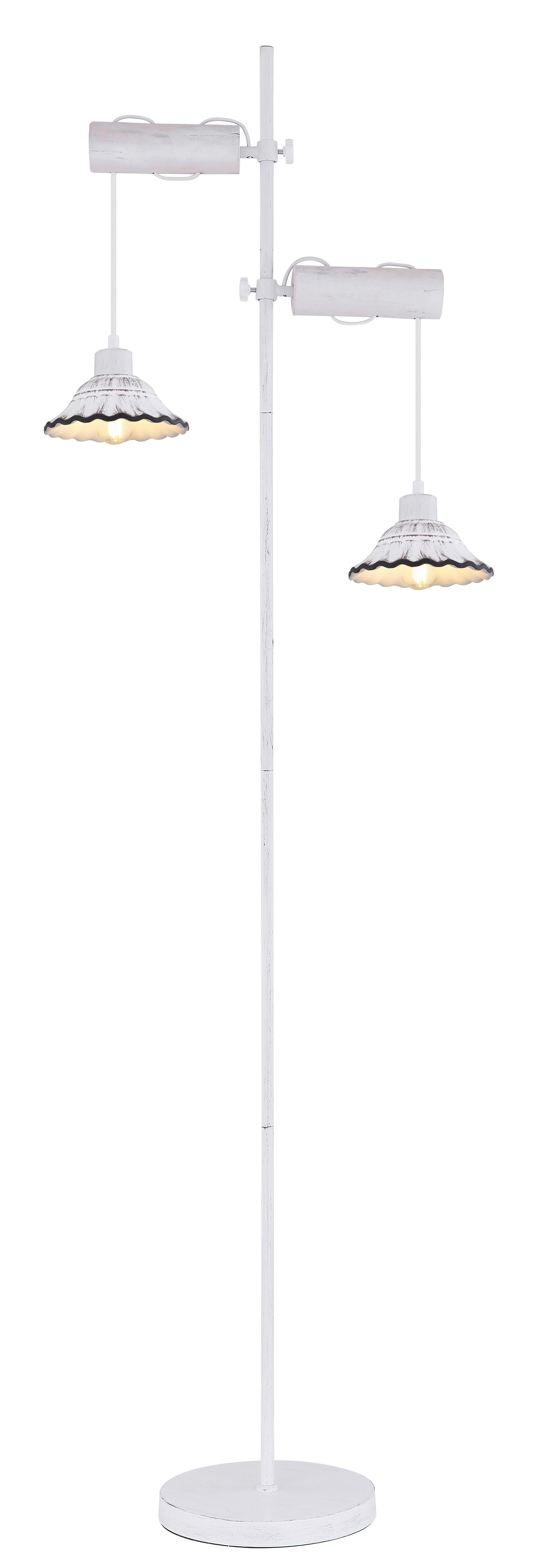 Stehlampe Holz Jowita H: 168cm Schwarz/weiß, Höhenverstellbar