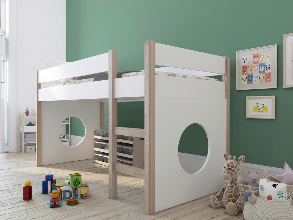 BETTSEITEN Weiß B: 90cm - Weiß, Design, Holzwerkstoff (90/90/2,5cm) - Livetastic