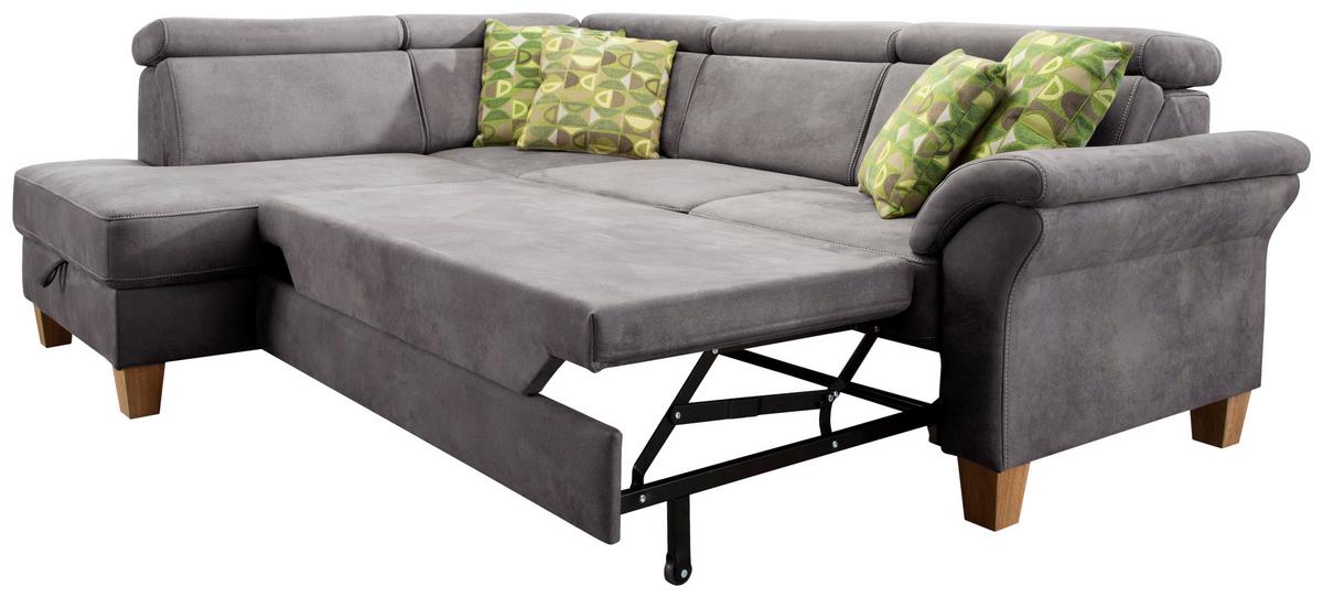 Ecksofa Arngast anthrazit mit Bettkasten 194x245 cm - Eichefarben/Beige, KONVENTIONELL, Textil (194/245cm) - Sit & More