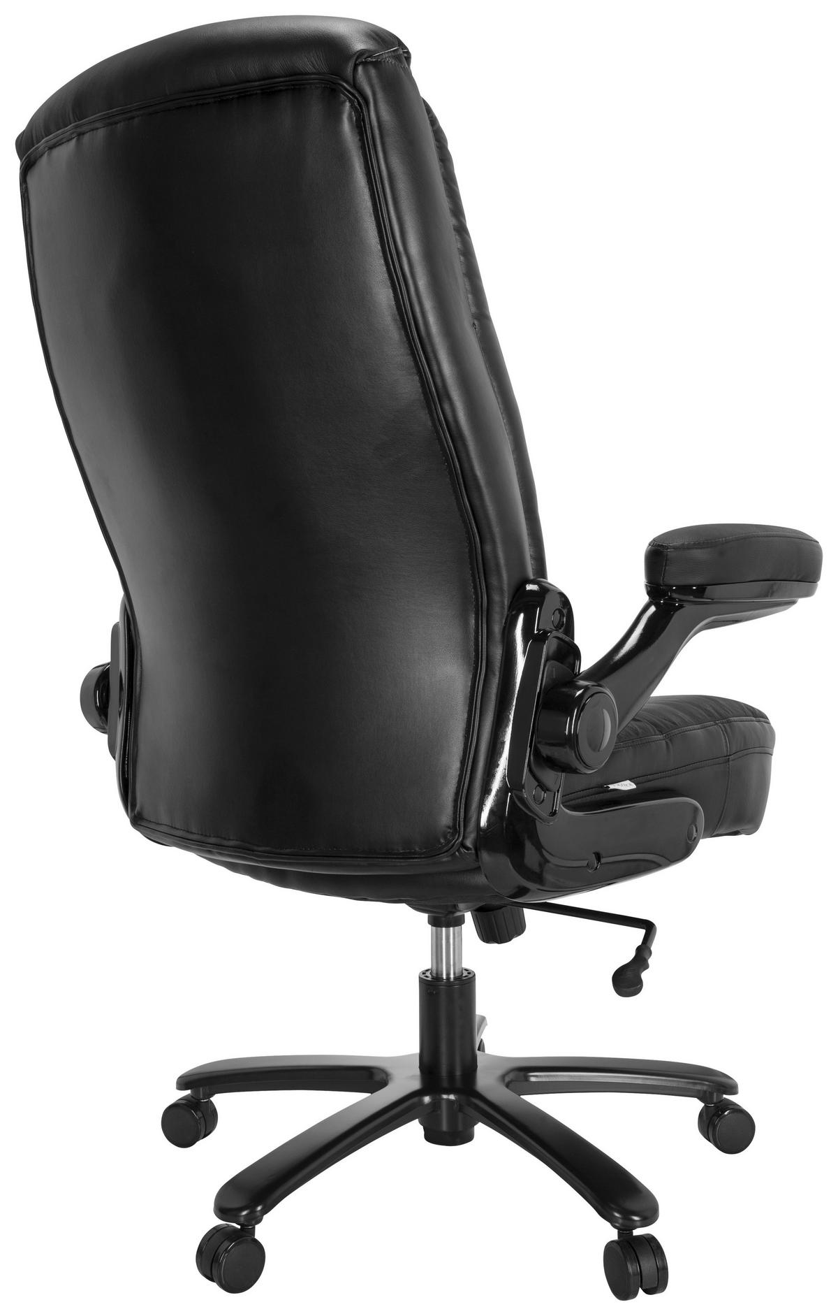 Chefsessel Instructor Iii Schwarz - Schwarz, MODERN, Leder/Kunststoff (85/122/82cm) - MID.YOU