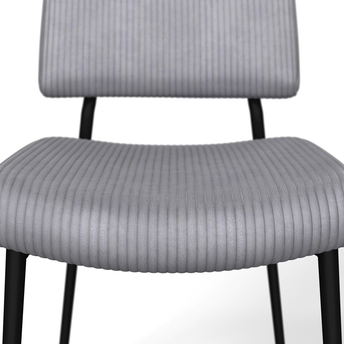 Stolička ELIA sivá - čierna/sivá, Modern, kov/drevo (56/85/47cm) - Bessagi Home