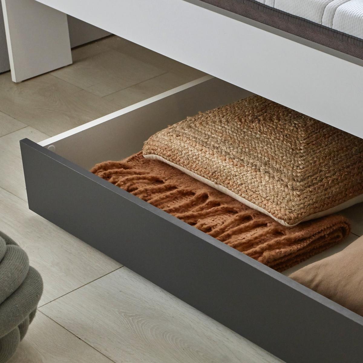 Futonbett 140x200 cm Lian, Weiß - Weiß, Basics, Holzwerkstoff (144,6/77,1/208,1cm) - MID.YOU