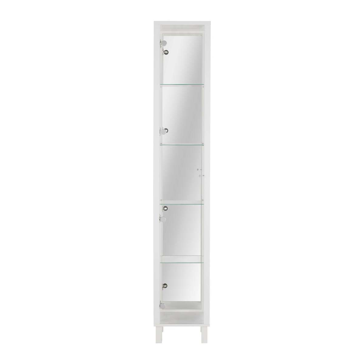 VITRÍNA ALBI -EXKLUSIV- - čierna/biela, Modern, kompozitné drevo/sklo (33/189/33cm) - Mömax