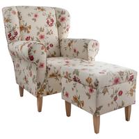 Sesselset Asino Beige/Rot B: 80 cm - Beige/Rot, KONVENTIONELL, Textil (80/102/86cm) - Livetastic