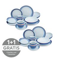 Kombiservice Keramik 2 Personen Geschirr Set - Multicolor, Basics, Keramik (37,5/23/30,5cm) - Creatable