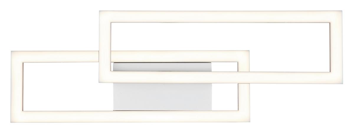 LED-DECKENLEUCHTE 3000/4000/6000K - Sandfarben/Weiß, Design, Kunststoff (55/15,5/5,5cm) - Globo