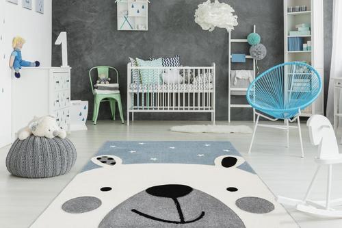 Kinderteppich Tier Blau Leonora 80x150 cm - Blau, Trend, Kunststoff (80/150cm) - Kayoom