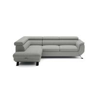 Sedací souprava RAVEN, levá, s úložným prostorem a lůžkem - černá/šedohnědá, Moderní, kov/textil (198/257cm) - Mömax