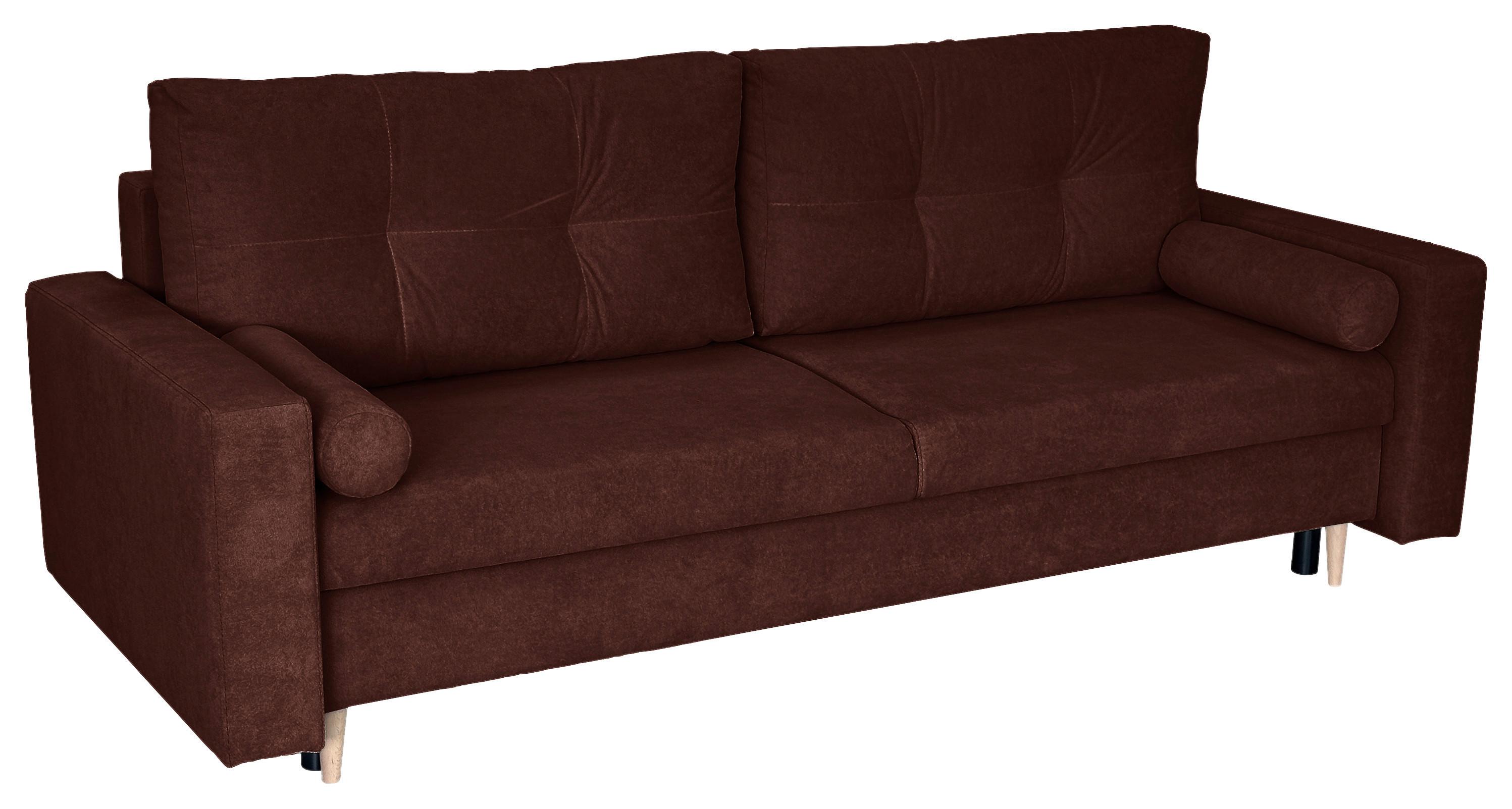 Schlafsofa Mit Bettkasten Torenta Rot B: 200 Cm - Rot/Schwarz, Design, Textil (220/96/98cm) - MID.YOU
