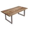 Esstisch Silber/naturfarben L: 160cm - Silberfarben/Naturfarben, Design, Holz/Metall (160/90/77cm) - Livetastic