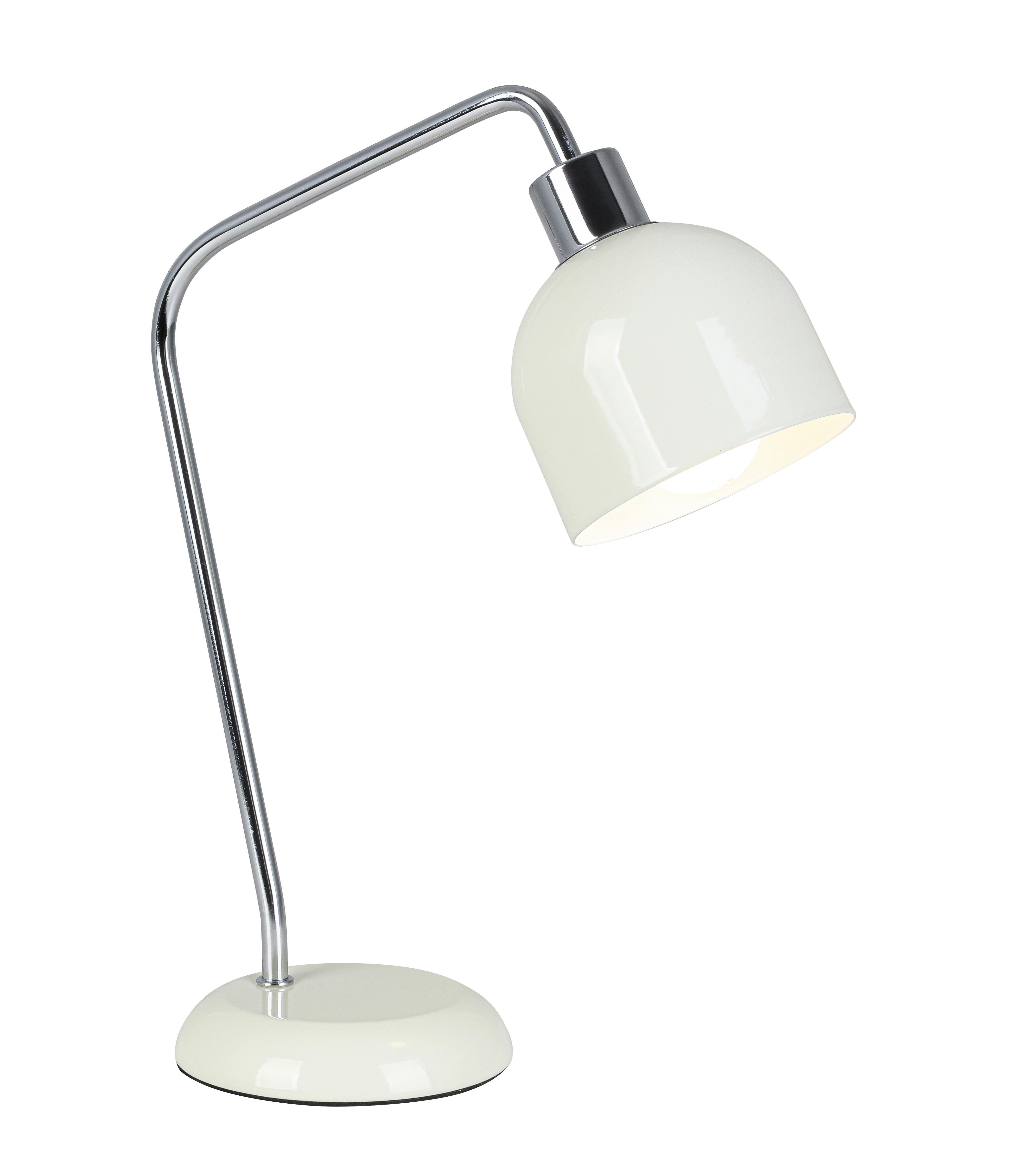 STOLNÁ LAMPA ILKA - biela/chrómová, Modern, kov/plast (27/12/35cm) - Mömax