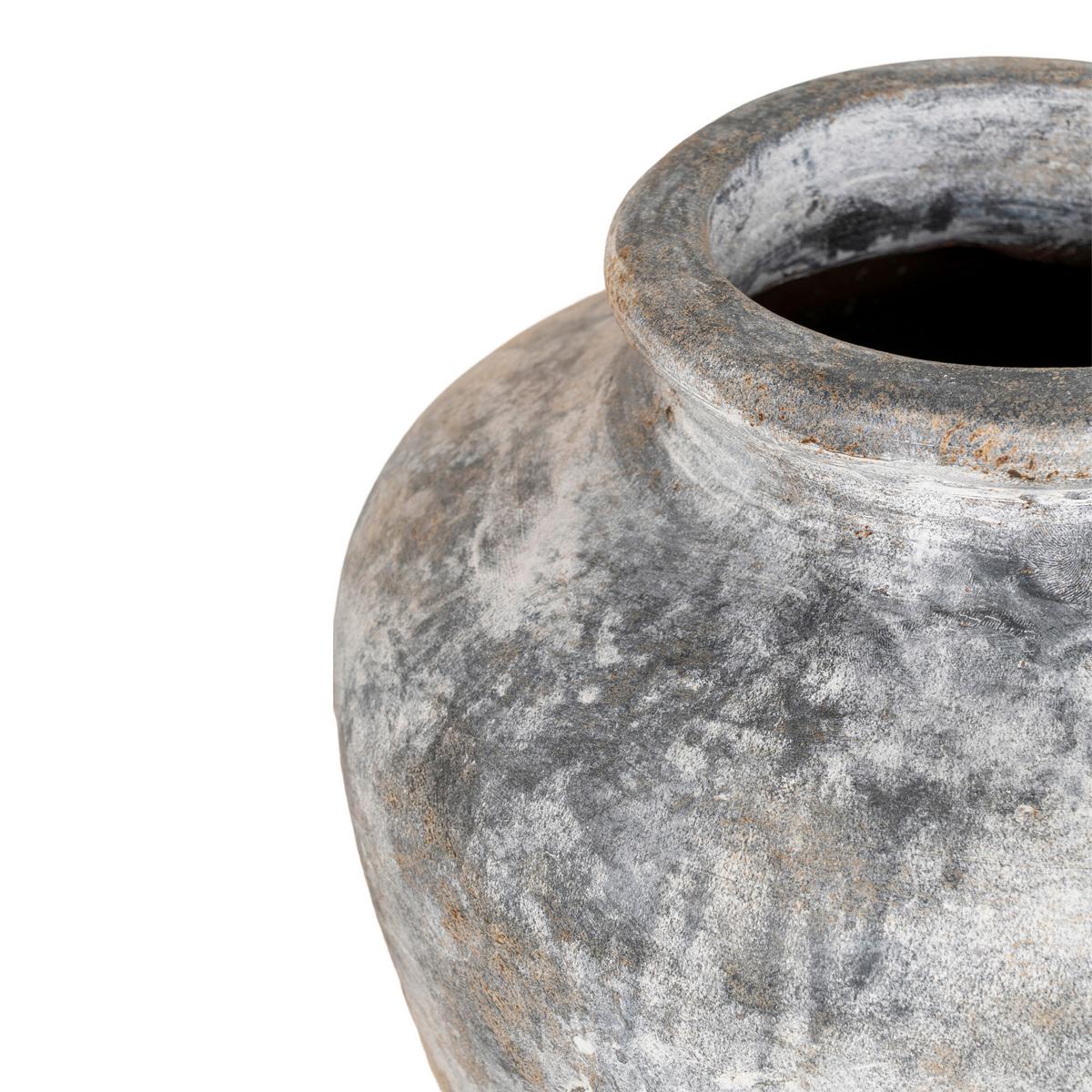 Vase Santo Hellgrau B: 30 cm - Hellgrau, Design, Keramik (30/30/30cm)