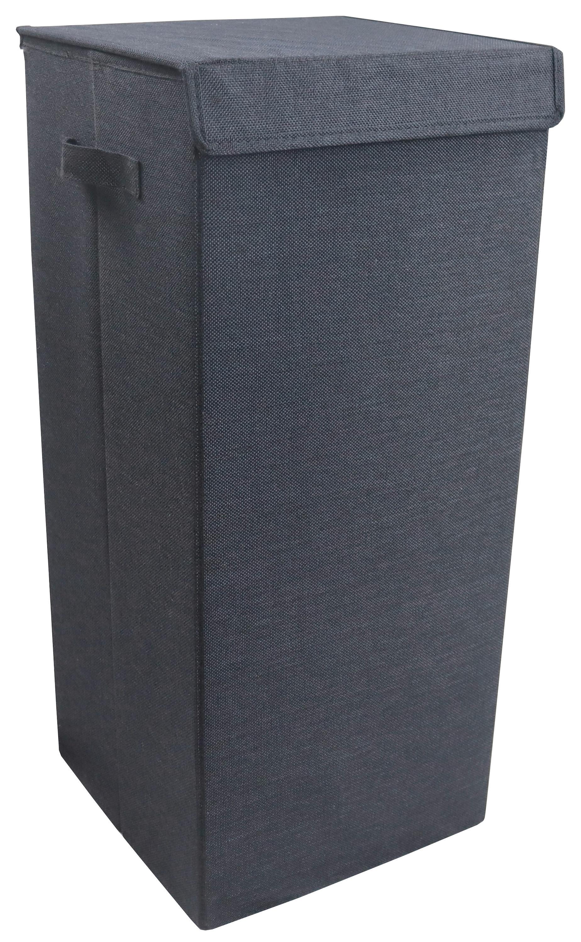 Wäschekorb Dreso L Anthrazit 30x70x30 cm - Anthrazit, MODERN, Textil (30/70/30cm) - MID.YOU