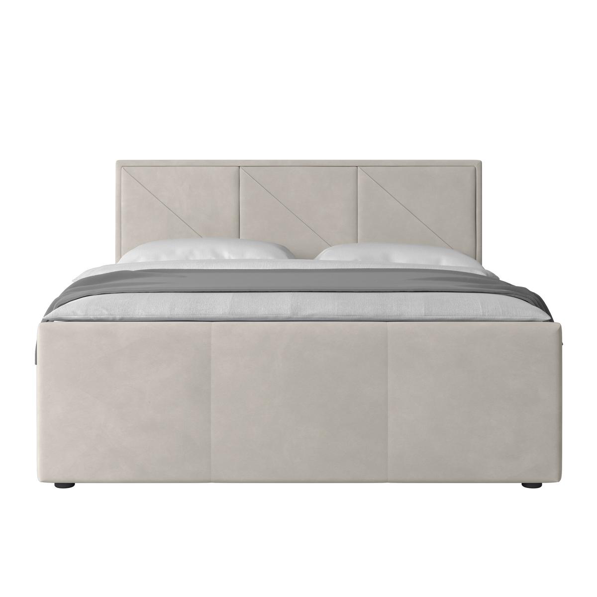 Boxspringbett mit Bettkasten Bologna 180x200 cm Creme - Hellgrau/Creme, MODERN, Holzwerkstoff/Kunststoff (180/200cm) - MID.YOU