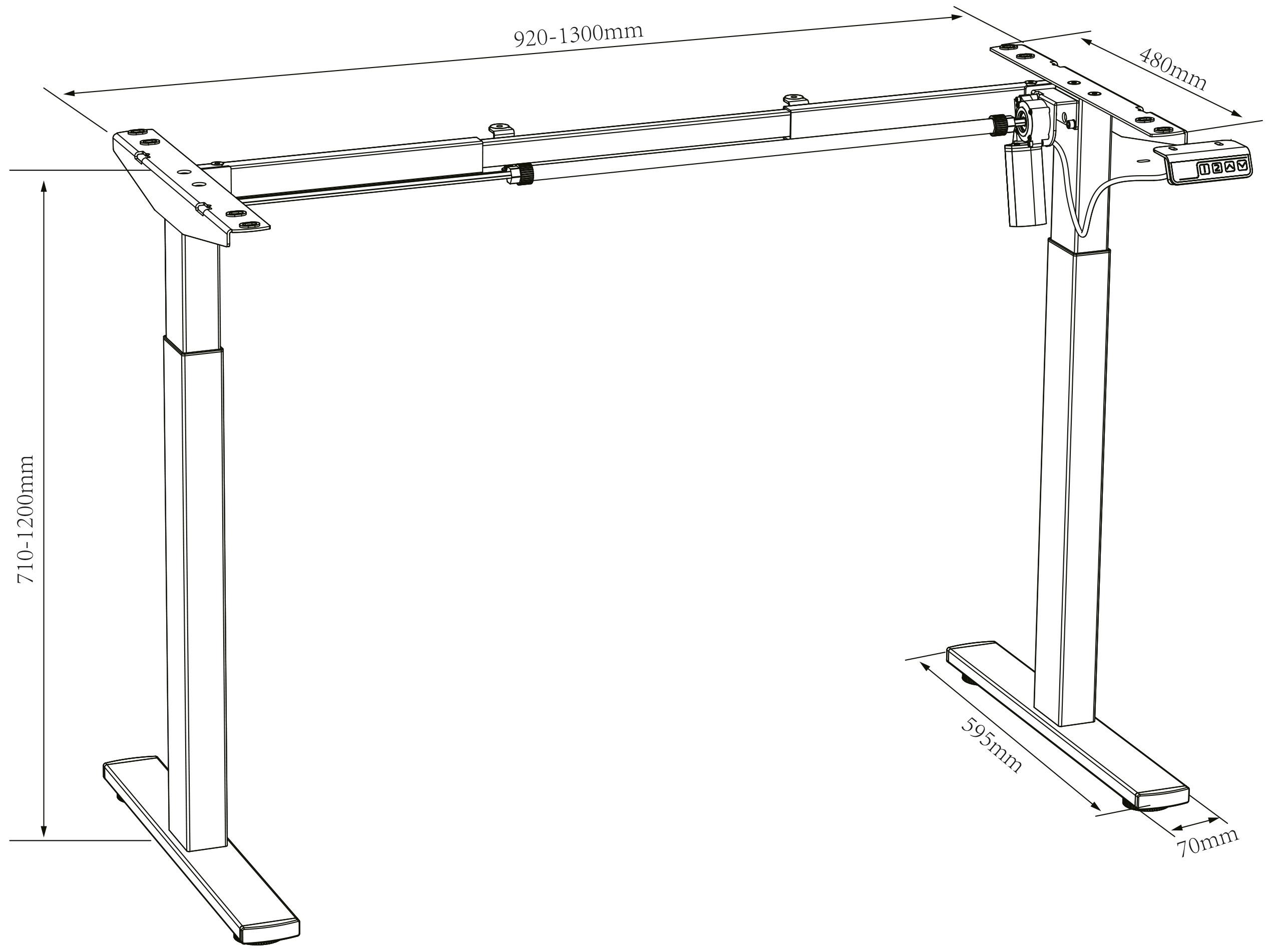Tischgestell E-Lona Silberfarben B: 92 cm - Silberfarben, Design, Metall (92/71/48cm) - MID.YOU