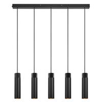 Hängeleuchte Tilo Pela Schwarz B: 80 cm - Schwarz, Design, Holz/Metall (80/24,6cm) - Nordlux