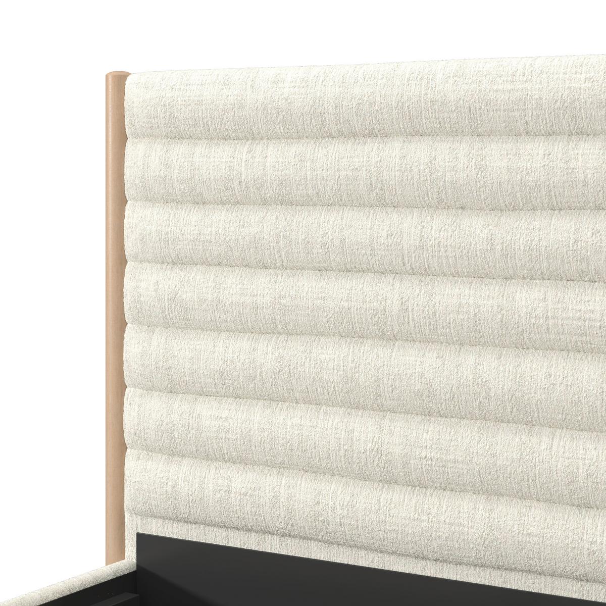 Čalúnená posteľ TALYA 180x200, slonovinová - svetlohnedá/slonovinová, Modern, kov/drevo (180/200cm) - Bessagi Home