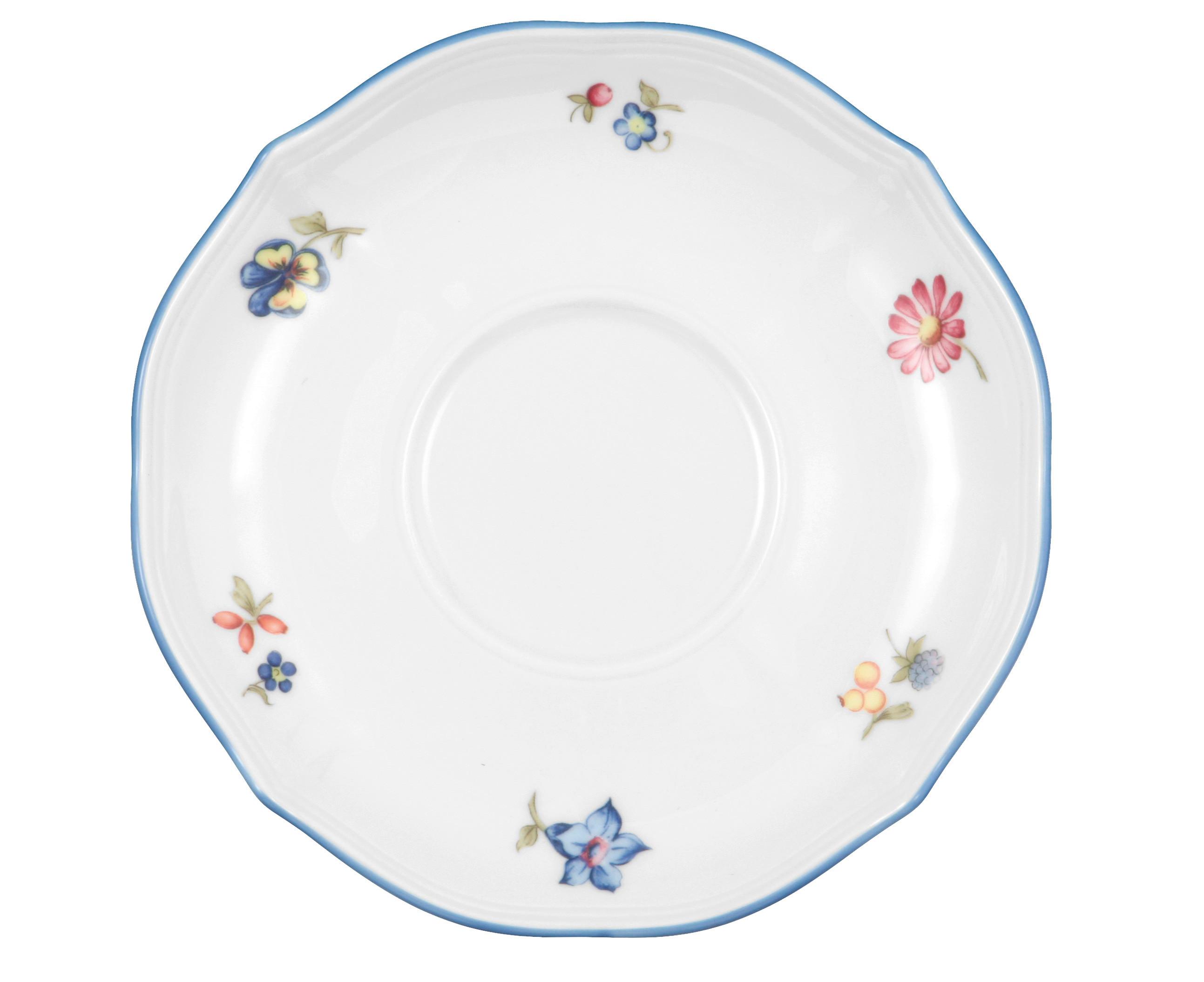 Untertasse rund Porzellan Sonate D. 15 cm m. Blumendekor