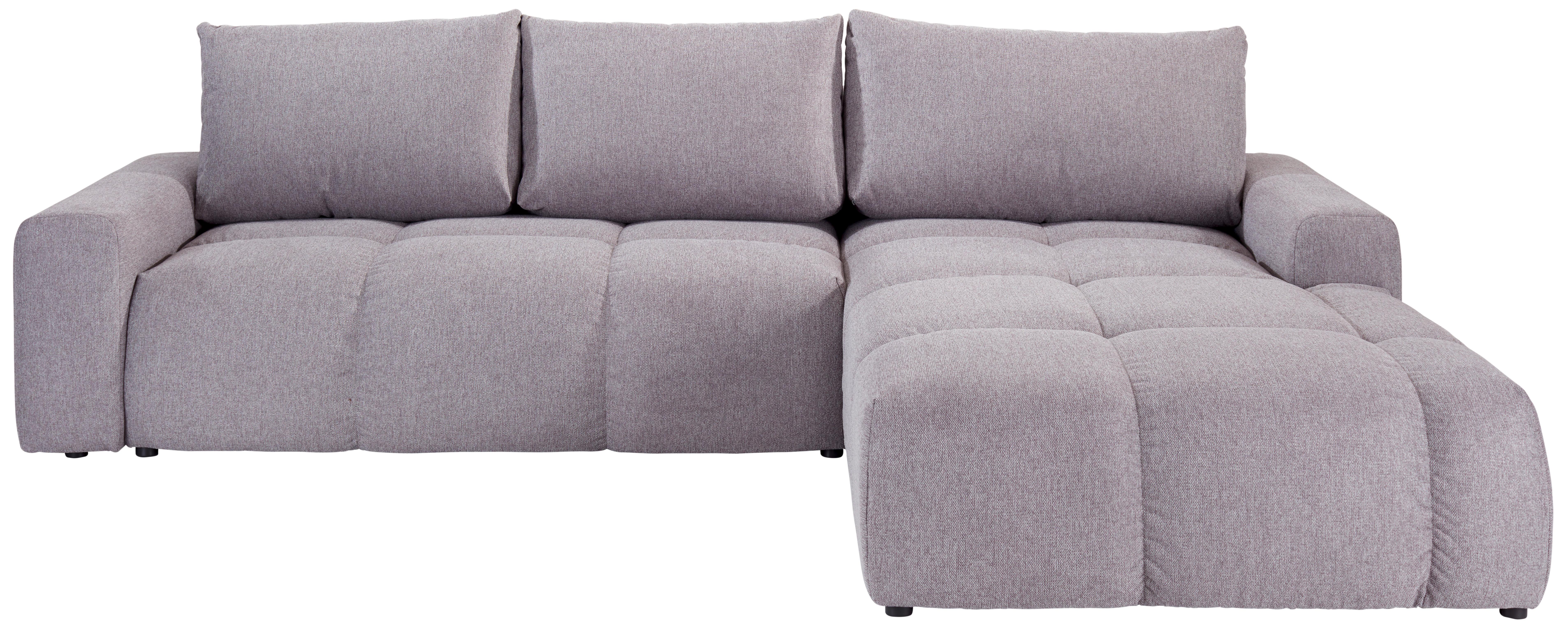 Ecksofa mit Schlaffunktion + Bettkasten Atlantic Grau - Schwarz/Grau, Design, Textil (305/214cm) - Luca Bessoni
