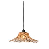 Hängeleuchte Ibiza/h50/bn - Schwarz/Naturfarben, Trend (50/50/15cm) - Good & Mojo