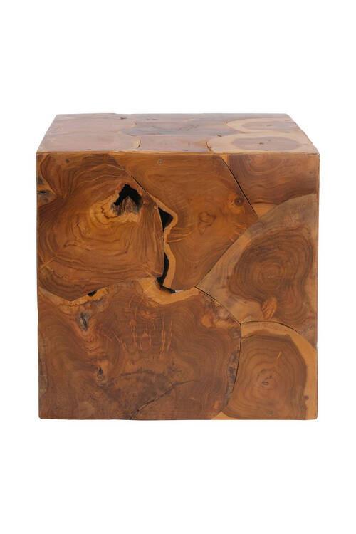Beistelltisch aus Teakholz Radix, Natur - Klar, Natur, Holz (45/45/45cm) - Kayoom