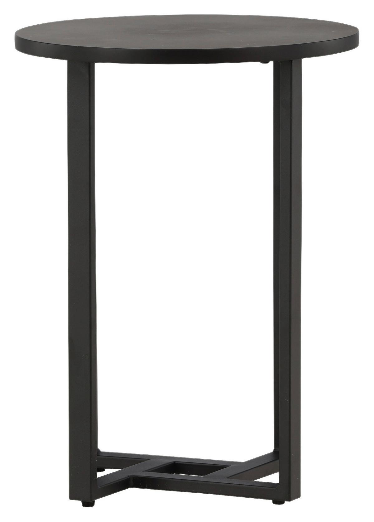 Couchtisch Lawton - Schwarz, Design, Holzwerkstoff/Metall (40/40/55cm) - Livetastic