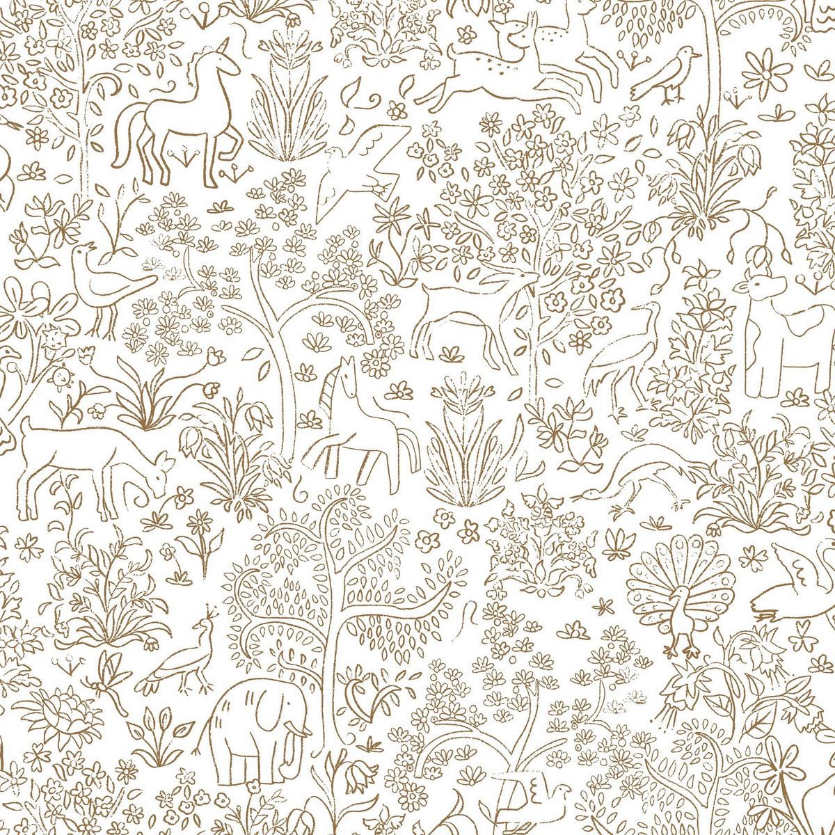 Vliestapete 52x1000 cm Gelb/ Weiß - Champagner/Weiß, Basics, Papier/Kunststoff (52/1000cm)