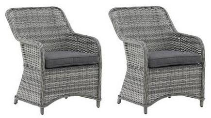 Gartenstuhl-Set Vikelund - Grau, KONVENTIONELL, Textil/Metall (65/92/75cm) - Gardenson