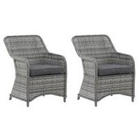Gartenstuhl-Set Vikelund - Grau, KONVENTIONELL, Textil/Metall (65/92/75cm) - Gardenson
