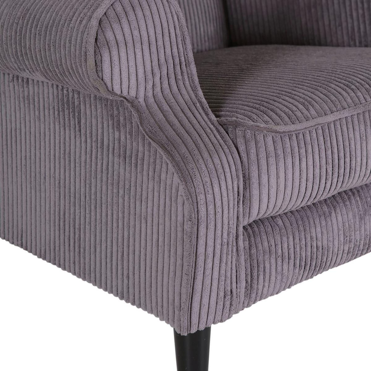 Kreslo - ušiak VIOLA, tmavosivý menčester - čierna/tmavosivá, drevo/textil (82/95/85cm) - Mömax
