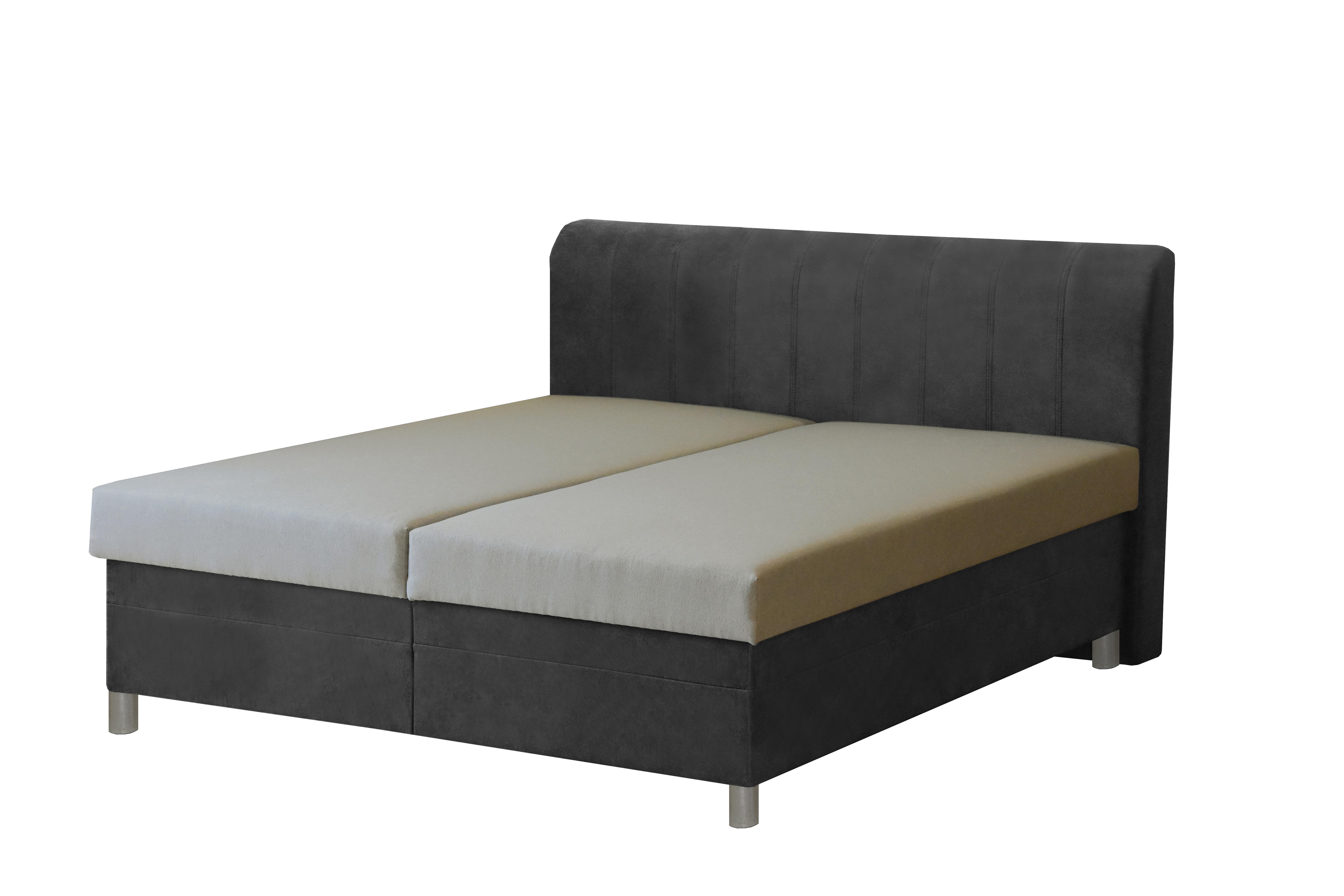 Kárpitozott Ágy Oregon - Bézs/Fekete, romantikus/Landhaus, Textil (160/200cm)