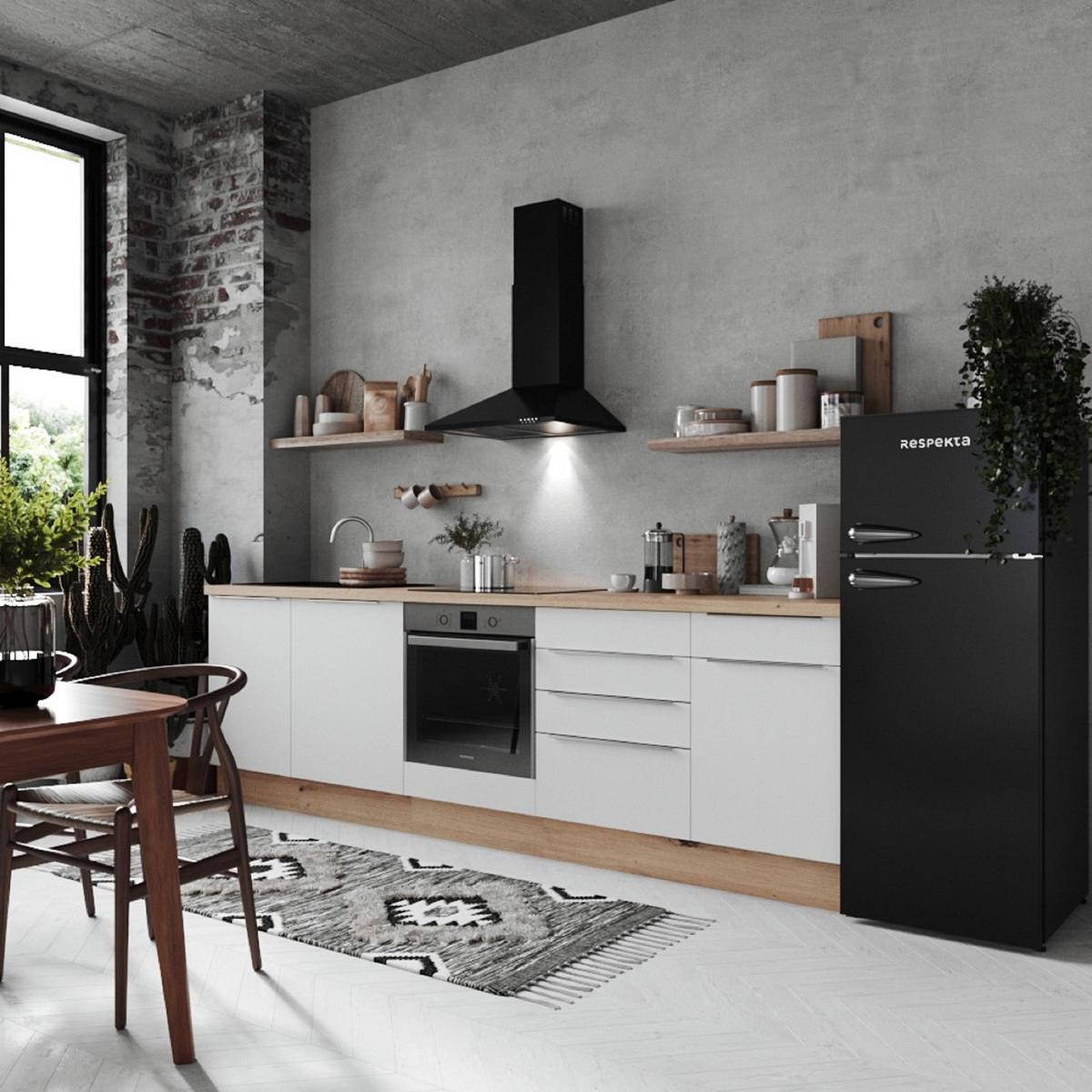 Dunstabzugshaube Karena Schwarz B: 60 Cm, Led - Schwarz, Trend, Metall (60/58-96/47,5cm) - Respekta