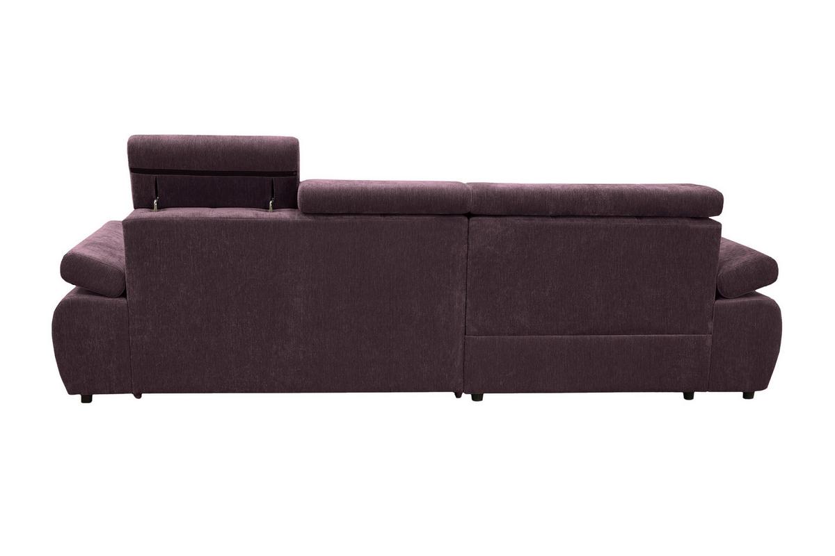 Rohová sedačka VEGAS, ľavá, černicová ženilka - čierna/černicová, Design, drevo/textil (173/294cm)