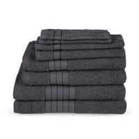 FROTTIERSET 8-TEILIG,  ANTHRAZIT - Anthrazit, Basics, Textil