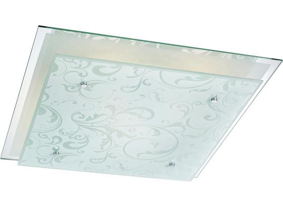 Mennyezeti Lámpa Britt - fehér, konvencionális, üveg/fém (44/44/9cm) - JAMES WOOD Mennyezeti Lámpa Britt - fehér, konvencionális, üveg/fém (44/44/9cm) - JAMES WOOD
