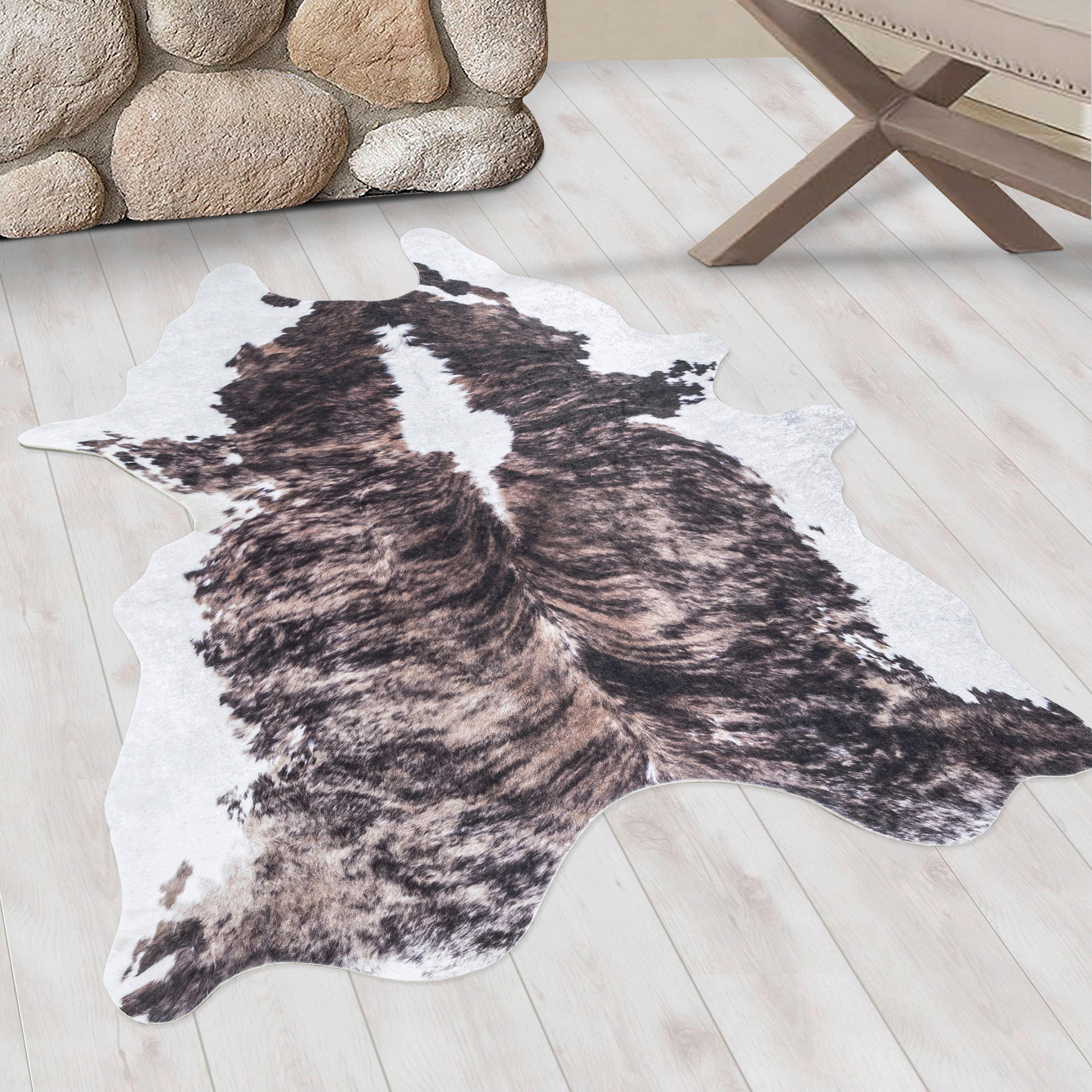 Fellteppich Etosha - Braun/Weiß, Design, Textil (150/200cm) - Novel