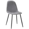 Stolička LIO zamat tmavá sivá - čierna/sivá, Modern, kov/drevo (43/86/55cm) - Bessagi Home