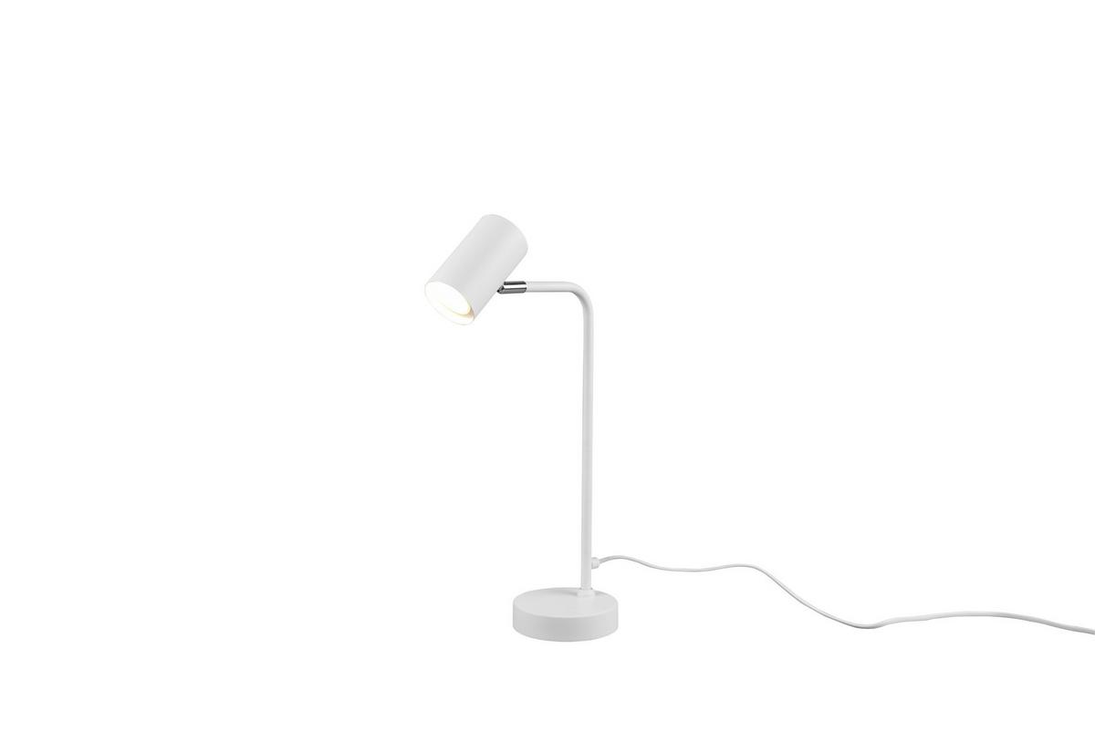 Tischlampe Marley Weiß mit Kippschalter - Weiß, Basics, Metall (45/12/25cm) - Trio Leuchten