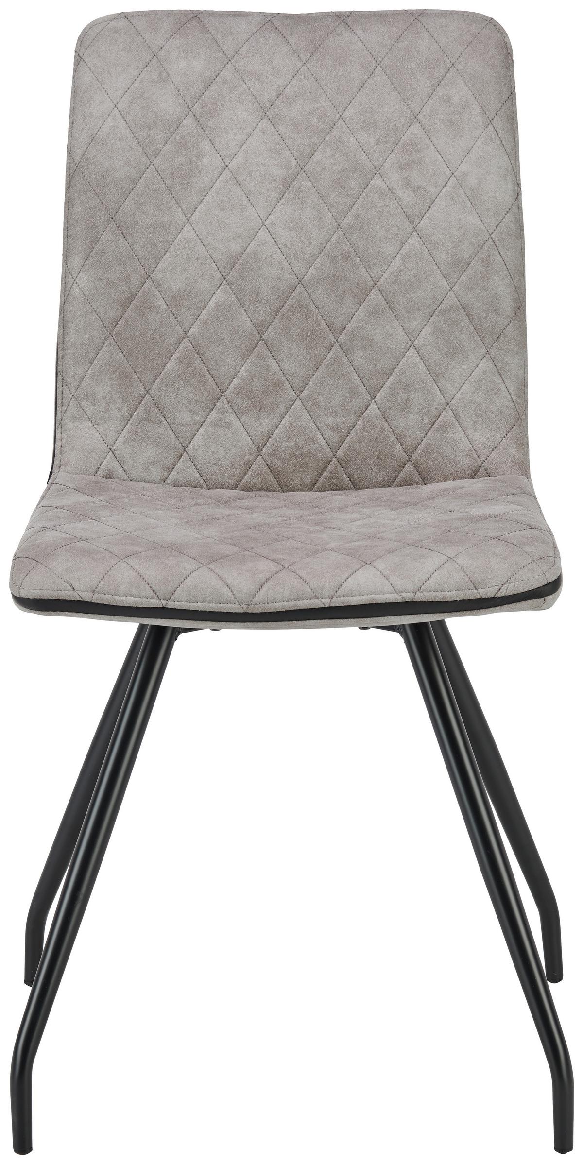 Négylábú Szék "sabine" Sabine - fekete/szürke, Modern, textil/fém (45/90/59cm)