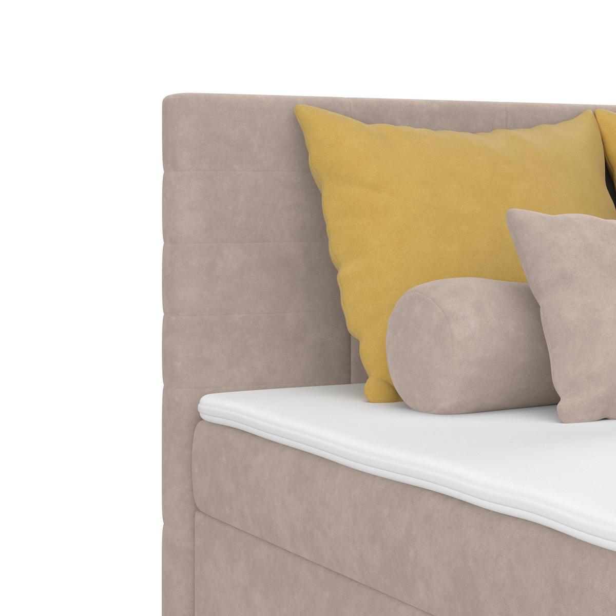 Kárpitozott Ágy Adria 160/200cm - cappuccino, Konventionell, textil/fa (160/200cm)