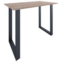 Bartisch Xona B 140x80 - Schwarz/Sonoma Eiche, KONVENTIONELL, Holzwerkstoff/Metall (140/80/102cm)