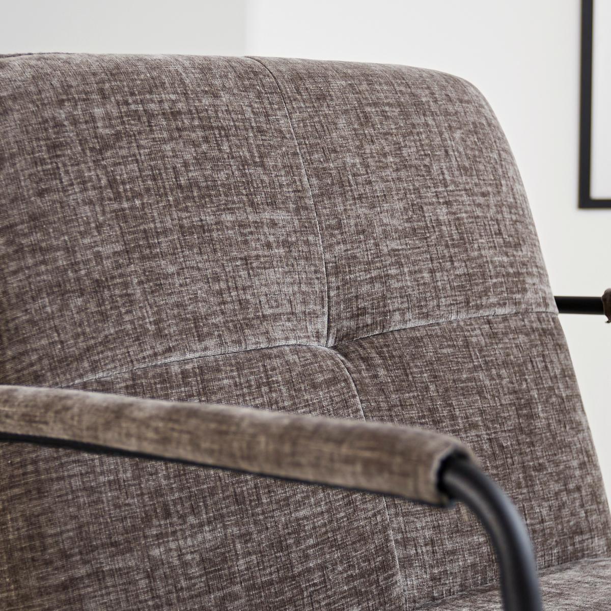 Sessel Bilbao Grau B: 65 cm - Schwarz/Grau, MODERN, Textil (65/80/68cm) - MID.YOU