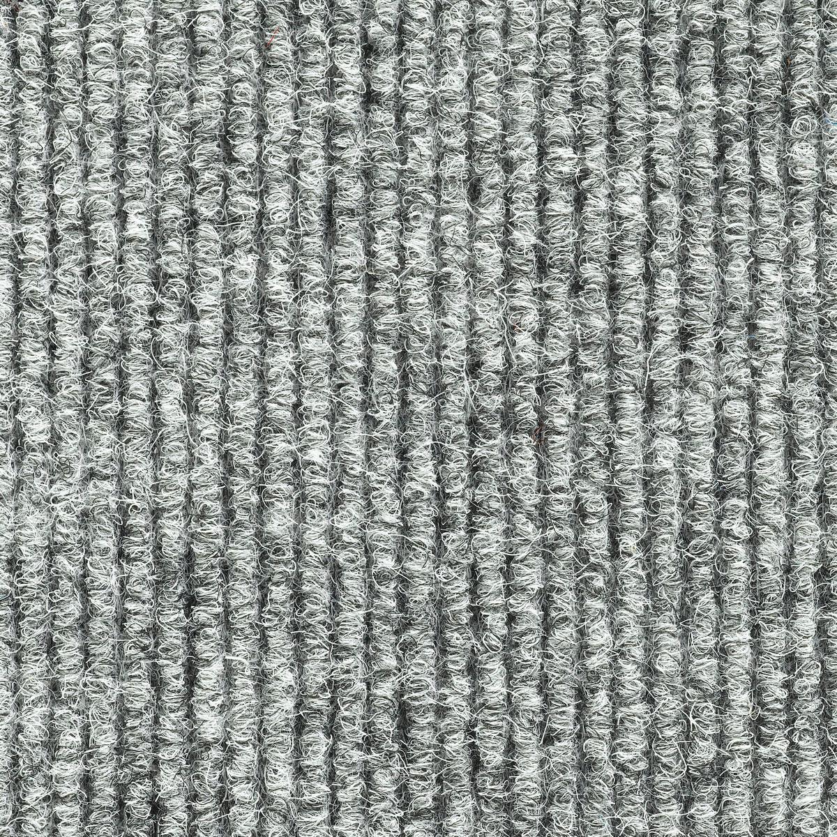 Teppichfliese Hellgrau Solid Rib 50x50 cm Florhöhe 2,5 mm - Hellgrau, Basics, Textil (50/50cm)