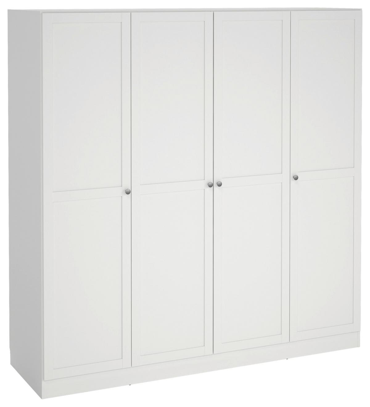 Drehtürenschrank Billund Weiß, B: 195,5 cm - Weiß, MODERN, Holzwerkstoff (195,5/200/61,7cm) - MID.YOU