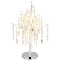 Tischleuchte Exkl. 4xe14, 40w - Klar/Silberfarben, KONVENTIONELL, Glas/Kunststoff (41/67cm) - Globo