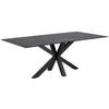 Esstisch Heaven 160x90 cm Schwarz - Schwarz, KONVENTIONELL, Keramik/Metall (160/90/75,5cm) - Livetastic