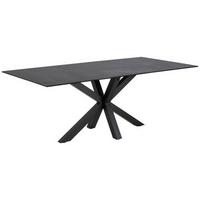Esstisch Heaven 160x90 Cm Schwarz - Schwarz, KONVENTIONELL, Keramik/Metall (160/90/75,5cm) - Livetastic