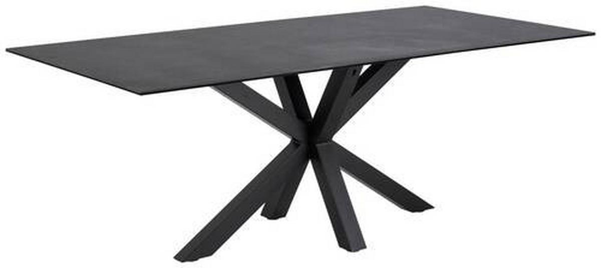 Esstisch Heaven 160x90 Cm Schwarz - Schwarz, KONVENTIONELL, Keramik/Metall (160/90/75,5cm) - Livetastic