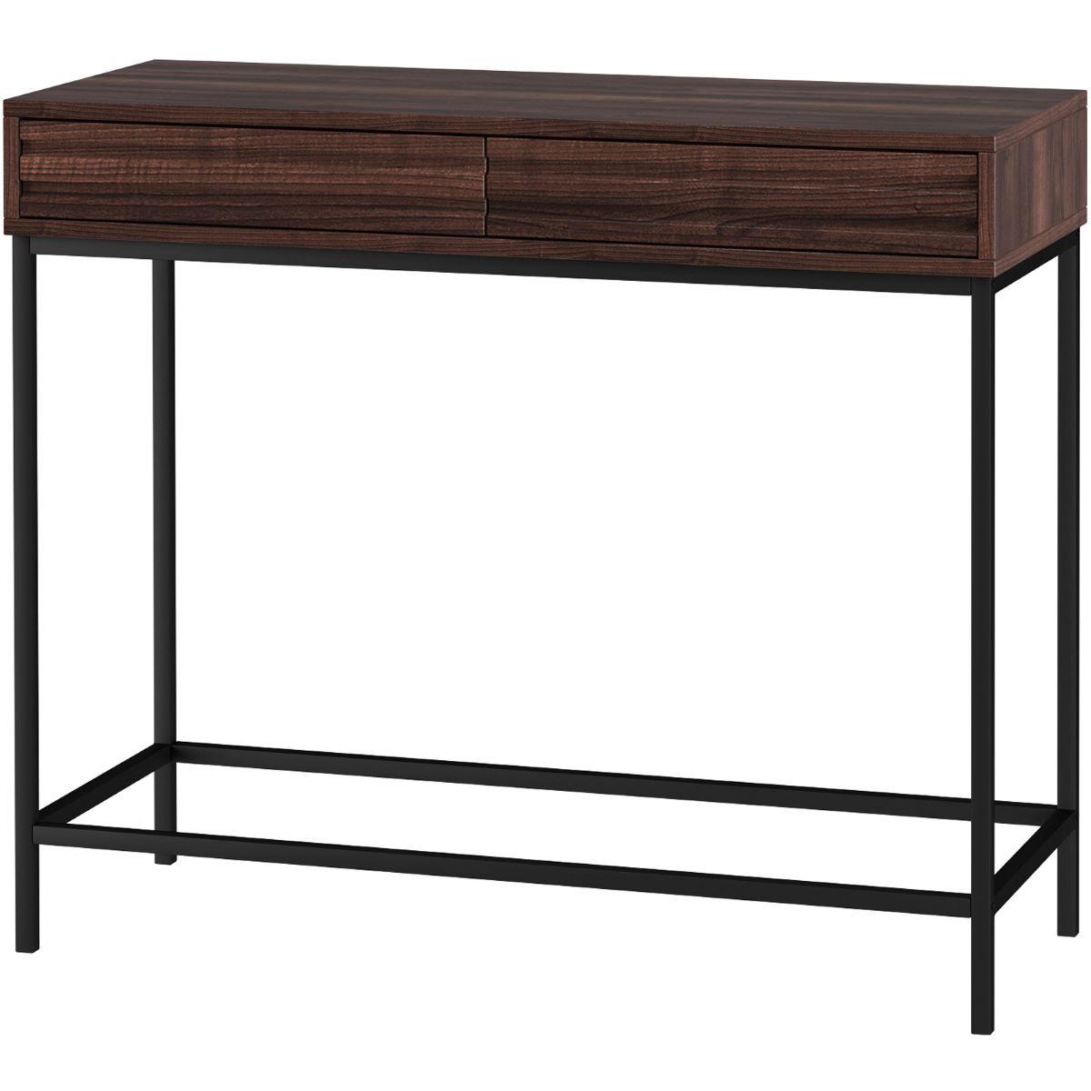 Konsole Celine Braun 90 cm - Schwarz/Braun, Design, Holzwerkstoff (90/76/35cm) - MID.YOU