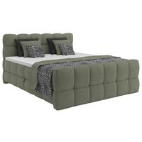 BOXSPRINGBETT inkl. Bettkasten 160x200 - Schwarz/Grün, Trend, Holz/Holzwerkstoff (160/200cm) - Sembella